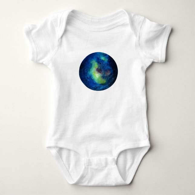 Planet Baby Jersey Bodydress, White T-shirt (Framsida)