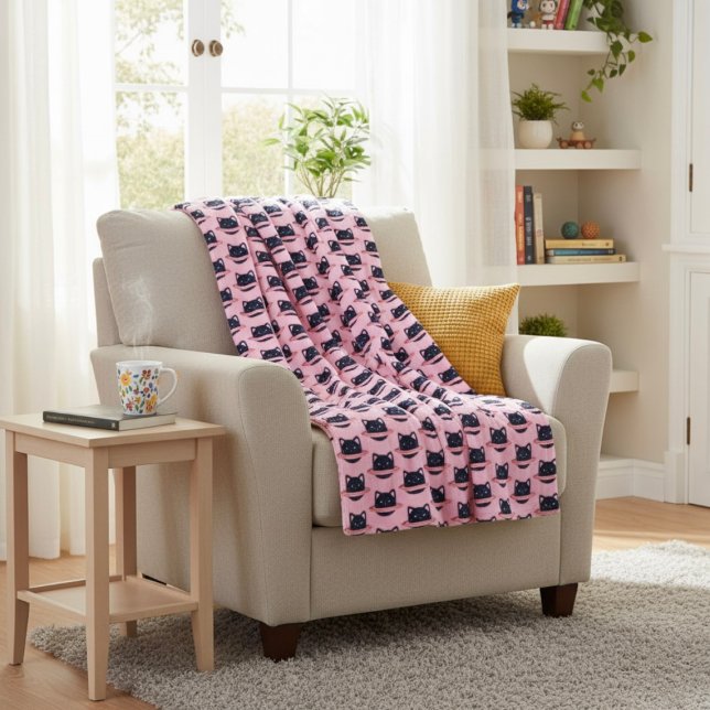 Planet Cat Fleece Blanket (Skapare uppladdad)