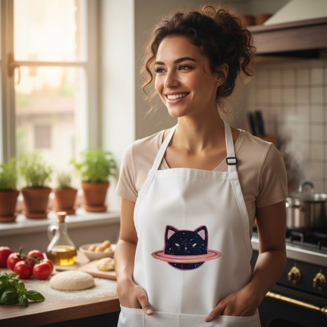 Planet Cat Long Apron Långt Förkläde (Skapare uppladdad)