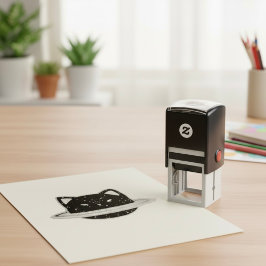 Planet Cat Self-Inking Frimärke Självfärgande Stämpel