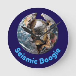 Planet Disco Core - Jordbrytningar i Party-läge Rund Klocka