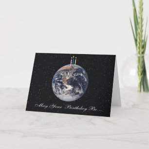 Planet Earth Birthday Card Kort