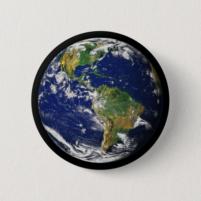 Planet Earth - Blue Marble (Amerika) Knapp (Framsida)