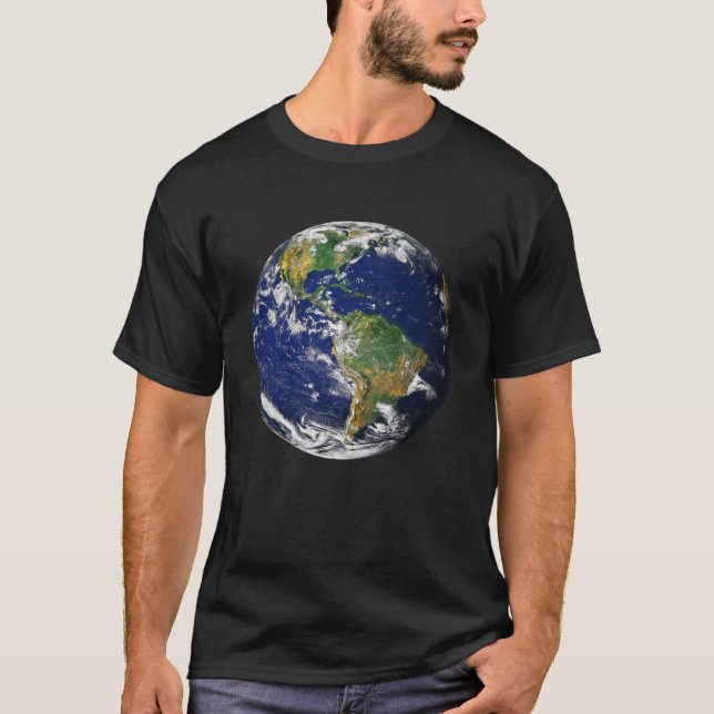 Planet Earth - Blue Marble (Amerika) T Shirt (Framsida)