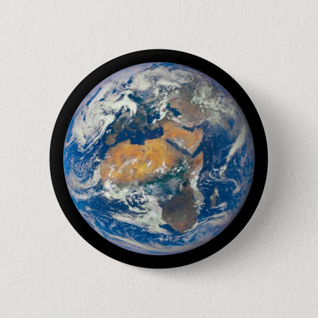 Planet Earth - Blue Marble (Europa och Afrika) Knapp (Framsida)