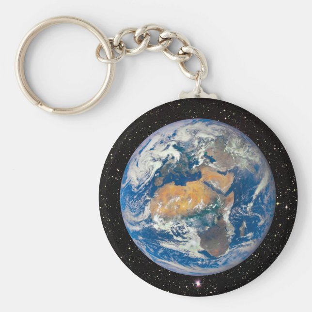Planet Earth - Blue Marble (Europa och Afrika) Nyckelring (Framsidan)