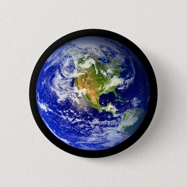Planet Earth Blue Marble Knapp (Framsida)
