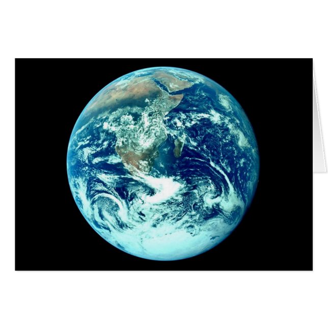 Planet Earth Card Hälsningskort (Framsidan Horizontal)