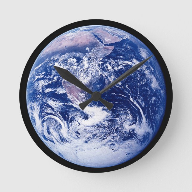 Planet Earth Fantastisk Space Bild Rund Klocka (Framsida)