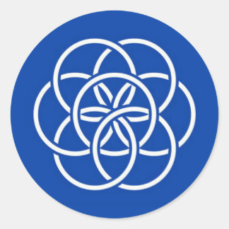 Planet earth flag runt klistermärke