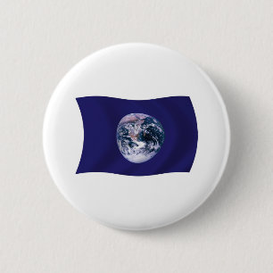 Planet Earth Flagga Button Knapp