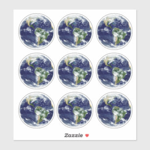 Planet Earth från ovan & Space-vydekal Klistermärken