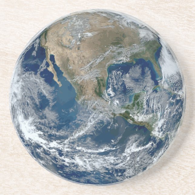 Planet Earth från Rymden med moln Underlägg (Framsidan)