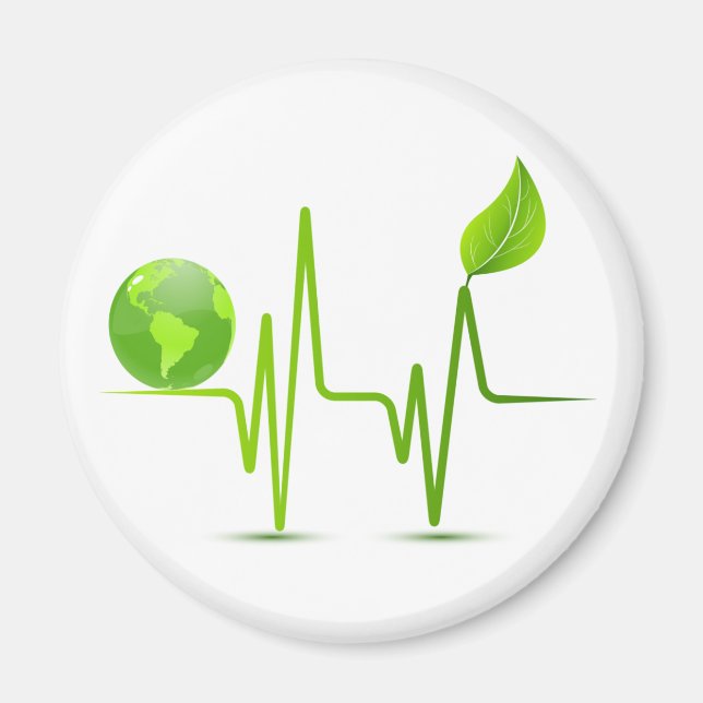PLANET EARTH HEART MONITOR MAGNET (Framsidan)