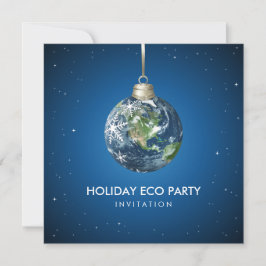 Planet Earth-Helgdag julfestinbjudan Inbjudningar