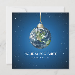 Planet Earth-Helgdag julfestinbjudan Inbjudningar