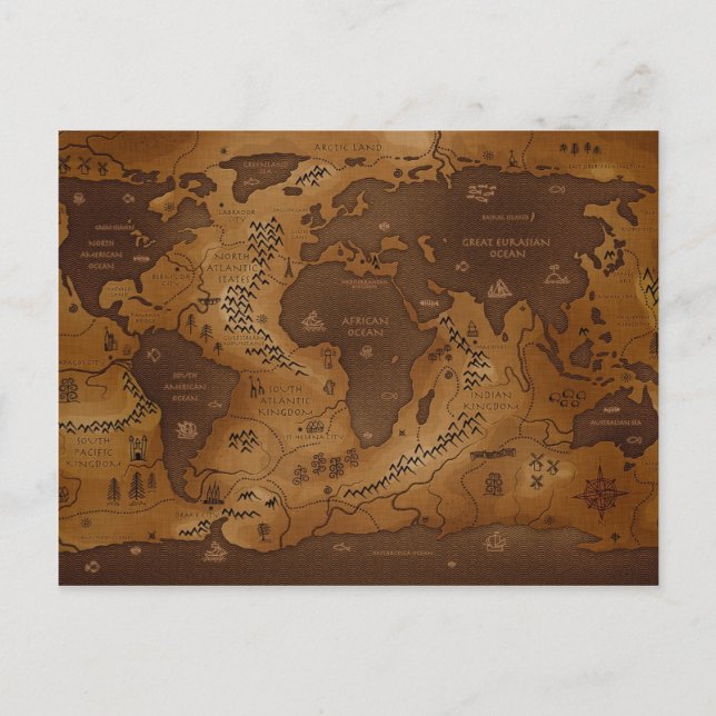 Planet Earth-Inversed Vykort (Framsida)