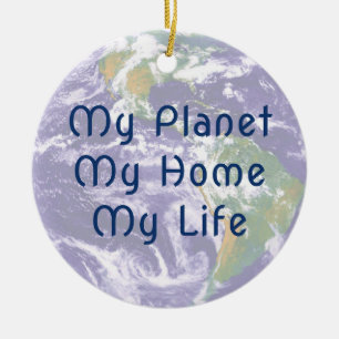 Planet Earth-julprydnad Julgransprydnad Keramik