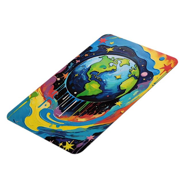 Planet Earth-målardropp Magnet (Vänstra Sidan)