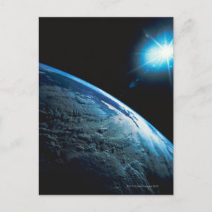 Planet Earth och Star från rymden Vykort