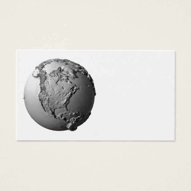 Planet Earth on White Background - Nordamerika Visitkort (Framsidan)