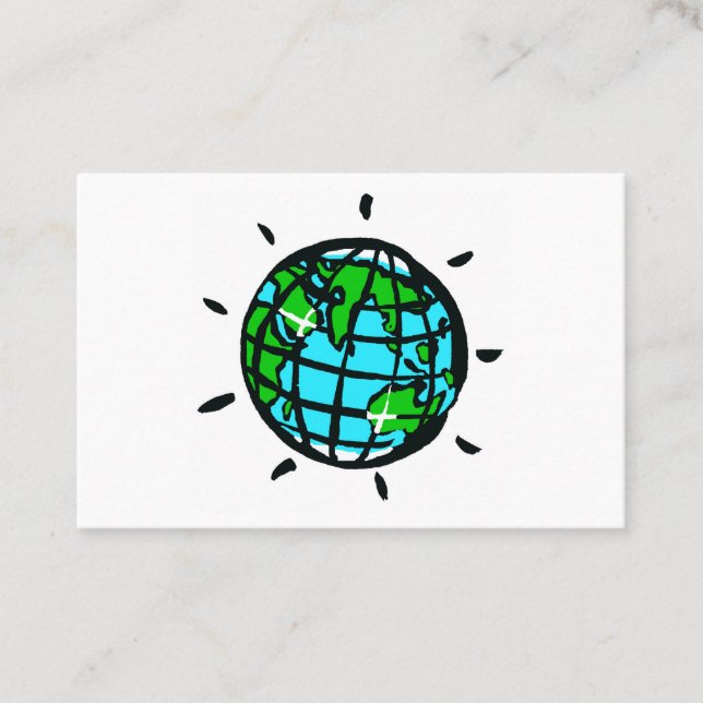 Planet Earth - Originalgrafik Visitkort (Framsida)