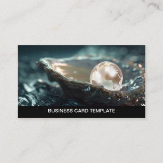 Planet Earth Oyster Pearl Visitkort