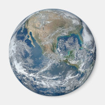 Planet Earth Refrigerator eller Locker Magnet