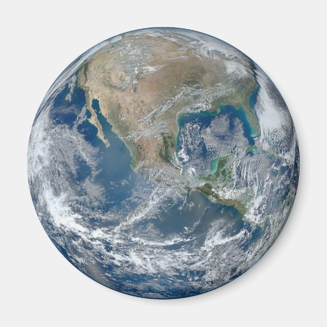 Planet Earth Refrigerator eller Locker Magnet (Framsidan)