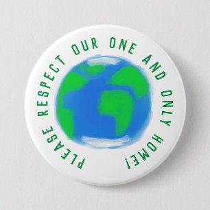 Planet Earth Respect Home Påstående Knapp