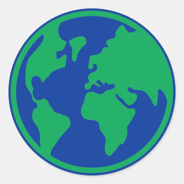 Planet Earth Runt Klistermärke (Framsida)