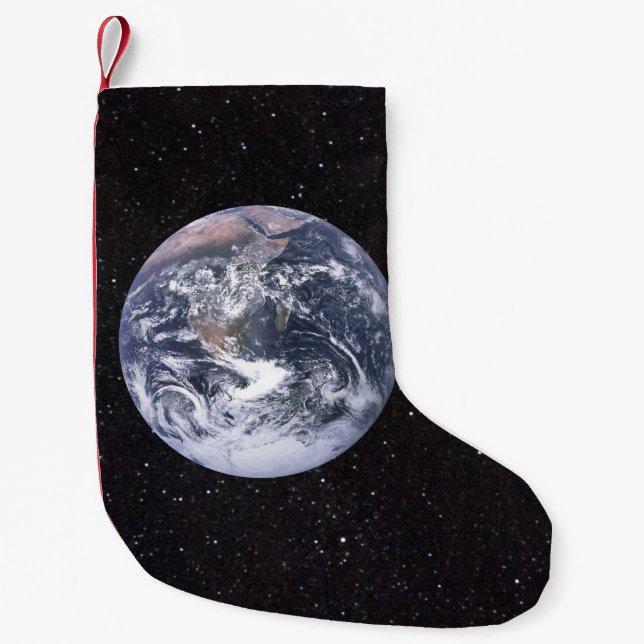 Planet Earth Starry Himlar Liten Julstrumpa (Framsidan)
