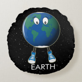 Planet Earth & Stars Rund Kudde