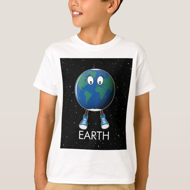 Planet Earth & Stars T-Shirt (Framsida)