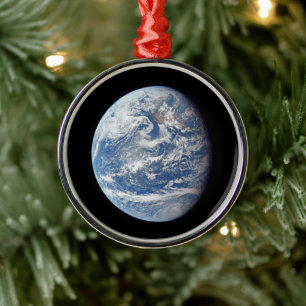 Planet Earth taget av besättningen Apollo 11. Julgransprydnad Metall