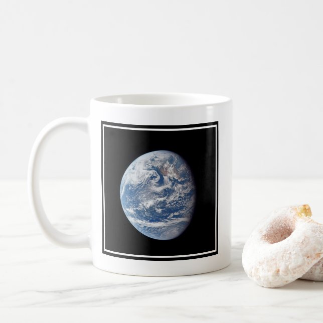 Planet Earth taget av besättningen Apollo 11. Kaffemugg (Med munk)