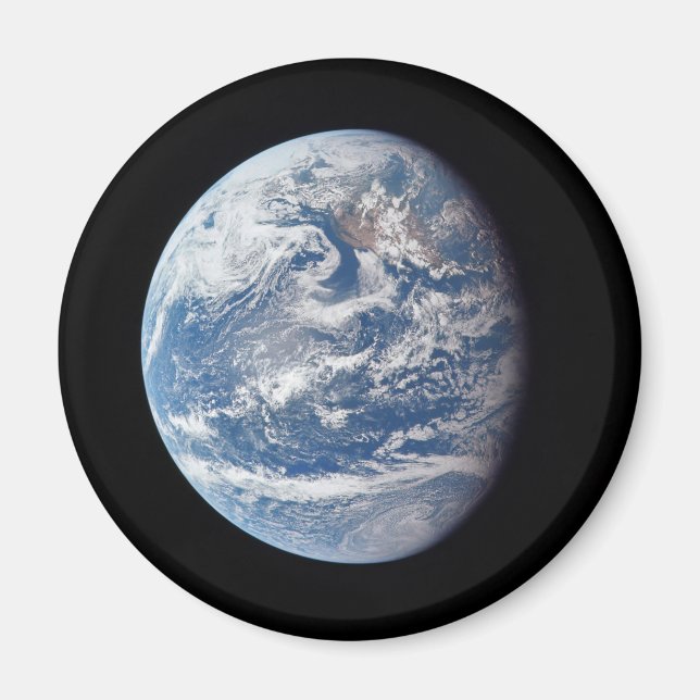 Planet Earth taget av besättningen Apollo 11. Magnet (Framsidan)