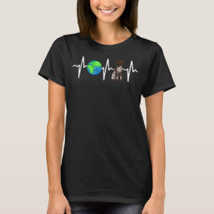 Planet Earth Tyska Shorthar Pointer Heartslag T Shirt