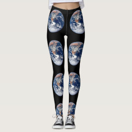 Planet Earth view från Apollo 17 Leggings