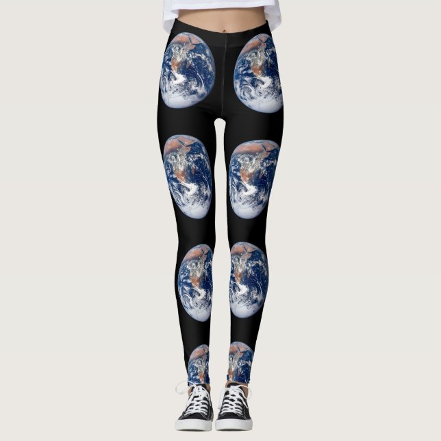 Planet Earth view från Apollo 17 Leggings (Framsida)