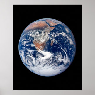 Planet Earth view från Apollo 17 Poster