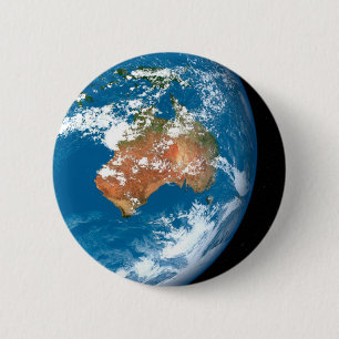 Planet Earth visar moln över Australien. Knapp