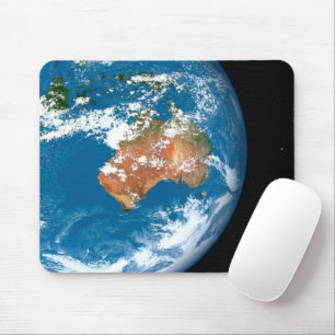 Planet Earth visar moln över Australien. Musmatta