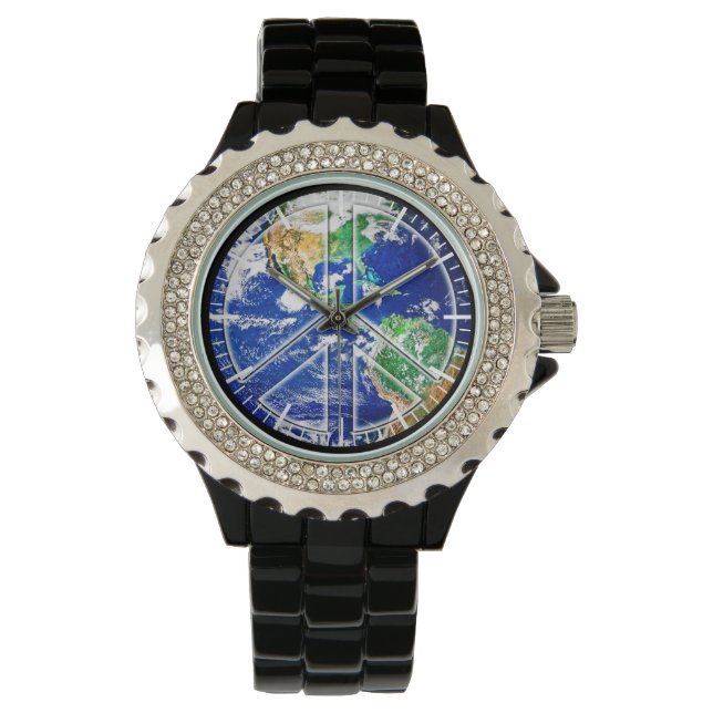Planet Earth World Peace Watch Armbandsur (Framsida)