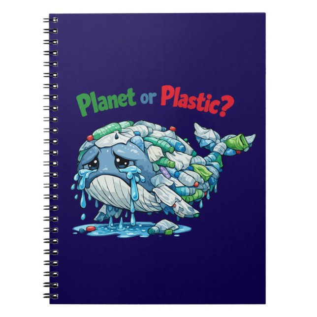 Planet eller plast? Rädda valen. Anteckningsbok (Framsidan)