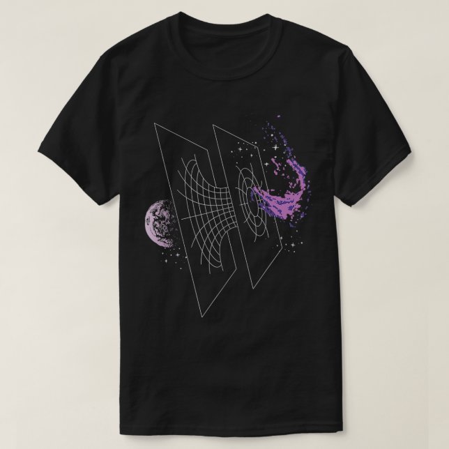 Planet Ether Wormhåldesign T Shirt (Design framsida)