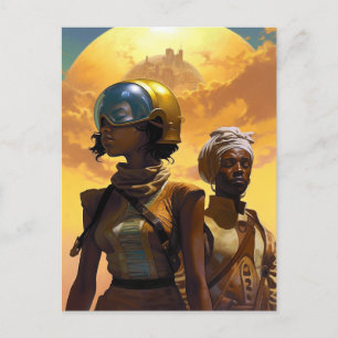 Planet Explorers Afrofuturistic Science fiction Vykort