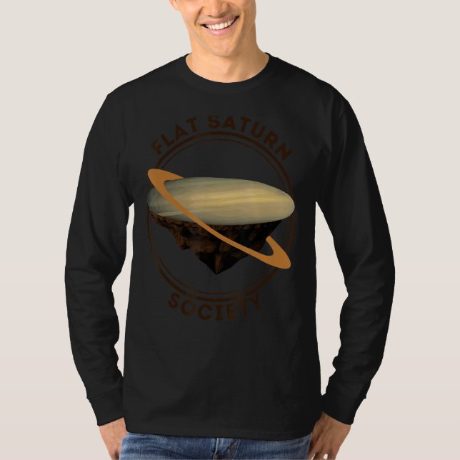 Planet Flat Saturnus Saturnus (mättnad av platta m T Shirt (Framsida)