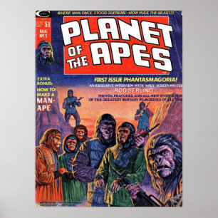 Planet för Apes Tecknad Bok Poster