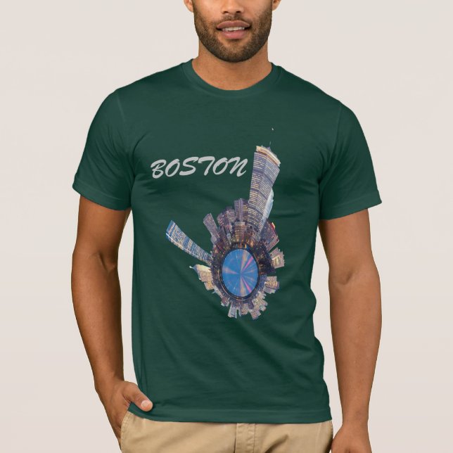 planet för boston horisontkortkort tee shirt (Framsida)
